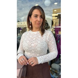 Top encaje blanco